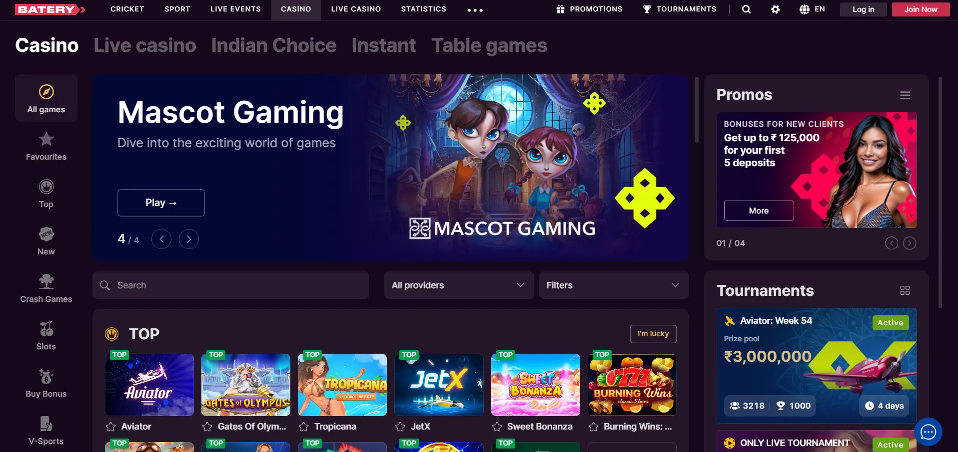 batterybet casino India